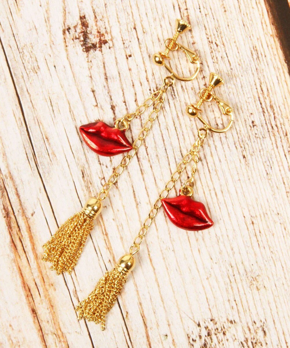 差し色スパイスカラー リップチェーンタッセルイヤリング Wythe Charm ファッション通販 公式通販 オンワード クローゼット