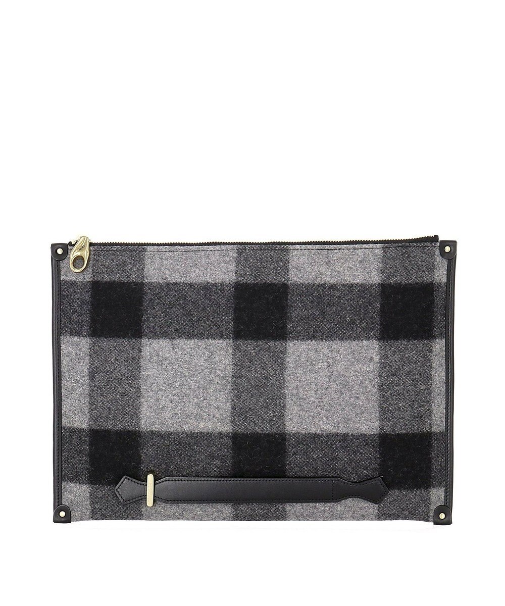 IBIZA プエブロ　ウール/牛革　クラッチバッグ 