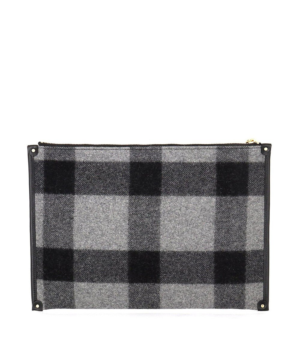 IBIZA プエブロ　ウール/牛革　クラッチバッグ 