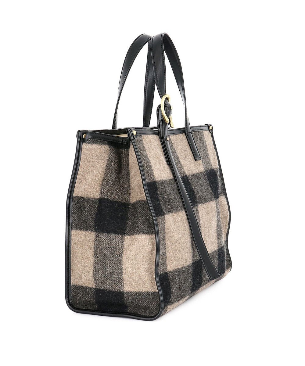 IBIZA プエブロ　ウール/牛革　ハンドバッグ(M) 