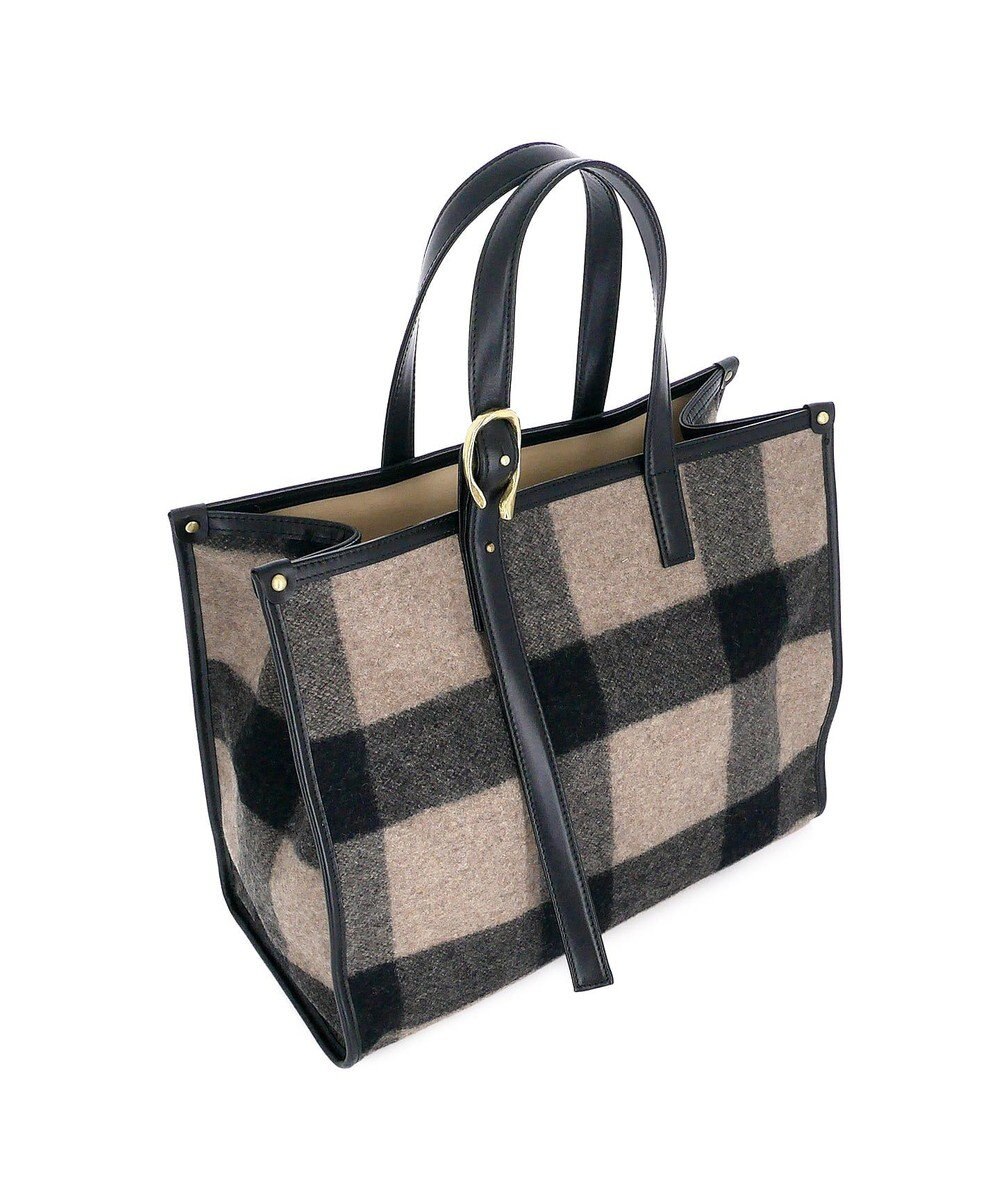 IBIZA プエブロ　ウール/牛革　ハンドバッグ(M) 