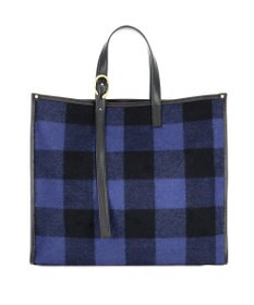 IBIZA プエブロ　ウール/牛革　ハンドバッグ(L)