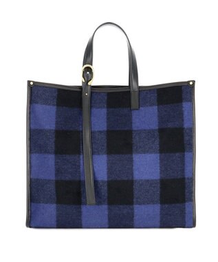 IBIZA プエブロ　ウール/牛革　ハンドバッグ(L) ベージュ