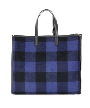 IBIZA プエブロ　ウール/牛革　ハンドバッグ(L) ベージュ