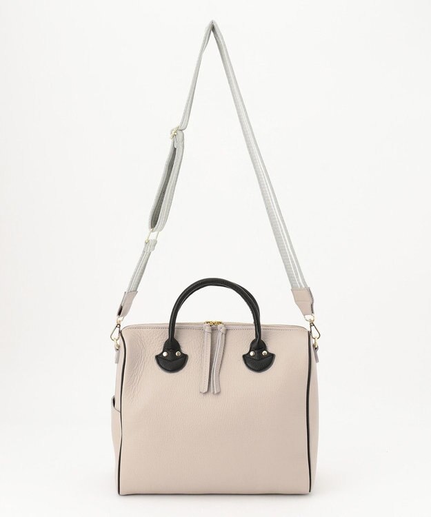 UNBILLION perche 牛革オイル2wayテープショルダー グレーブラック