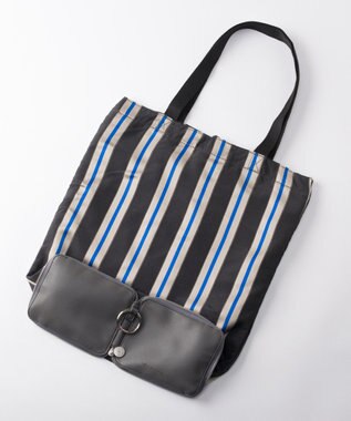 GRACE CONTINENTAL ファブリックトートバッグ ブルー