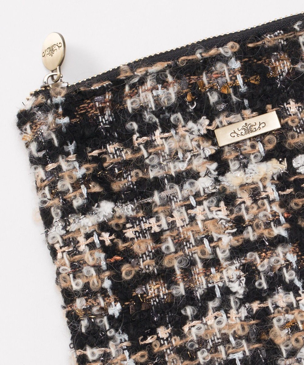 GRACE CONTINENTAL ファブリックフラットポーチ 