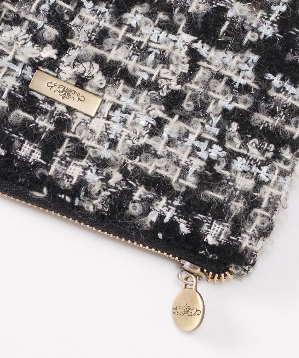 GRACE CONTINENTAL ファブリックフラットポーチ 