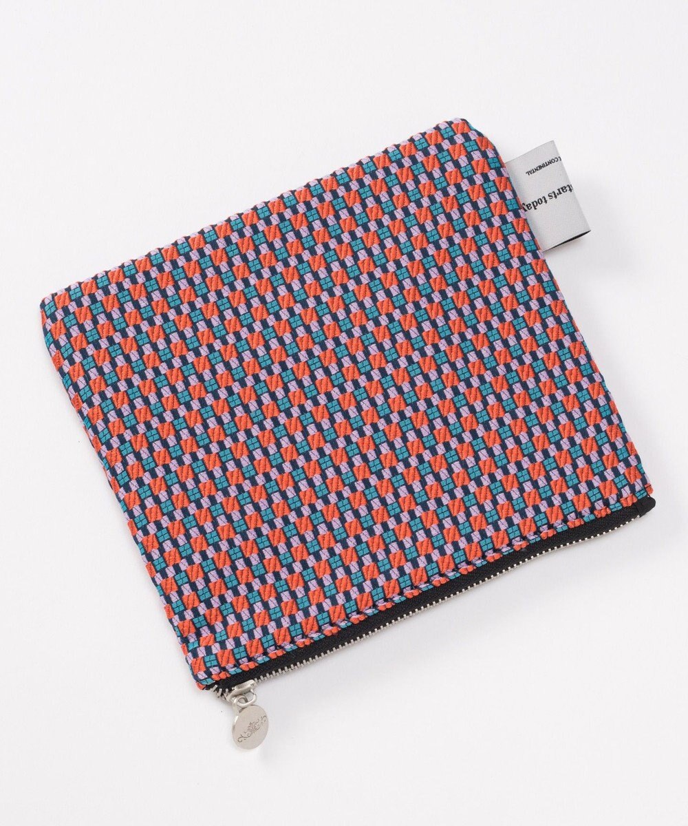 GRACE CONTINENTAL ファブリックフラットポーチ 