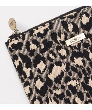 GRACE CONTINENTAL ファブリックフラットポーチ グレー