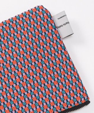 GRACE CONTINENTAL ファブリックフラットポーチ ローズ