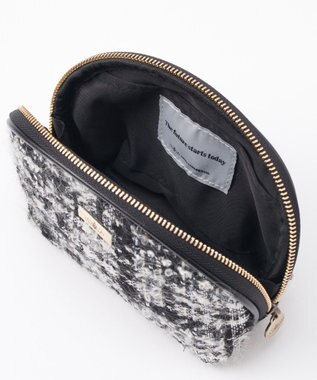 GRACE CONTINENTAL ファブリックシェルポーチ ブラック