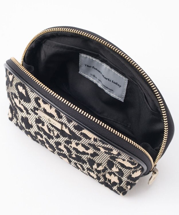 GRACE CONTINENTAL ファブリックシェルポーチ グレー