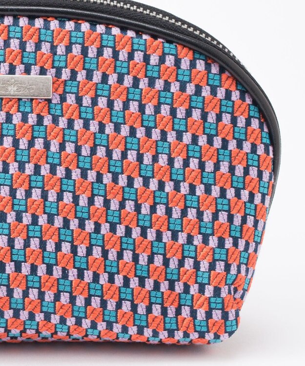 GRACE CONTINENTAL ファブリックシェルポーチ ローズ