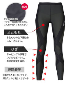 CW-X 【WOMEN】 CW-X レディース スポーツタイツ ロング ホット 下半身フルサポート 保温性（本体） HZY219 /ワコール