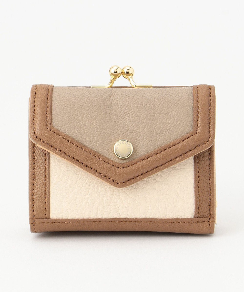 UNBILLION ペルケ perche トリミング配色外ガマミニウォレット 