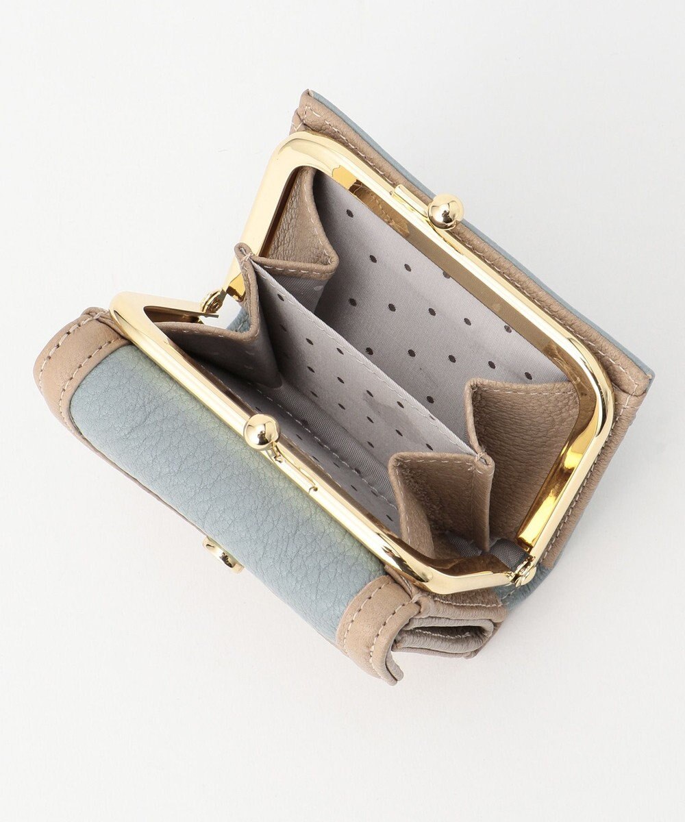 UNBILLION ペルケ perche トリミング配色外ガマミニウォレット 