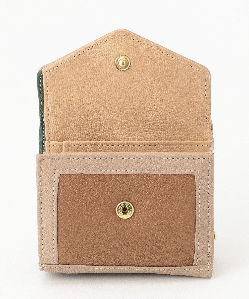 UNBILLION ペルケ perche トリミング配色外ガマミニウォレット 