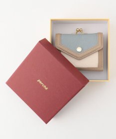 UNBILLION ペルケ perche トリミング配色外ガマミニウォレット