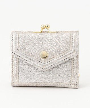 UNBILLION ペルケ perche トリミング配色外ガマミニウォレット シルバー