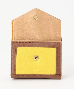 UNBILLION ペルケ perche トリミング配色外ガマミニウォレット ミックスイエロー