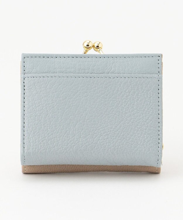 UNBILLION ペルケ perche トリミング配色外ガマミニウォレット ミックスブルー