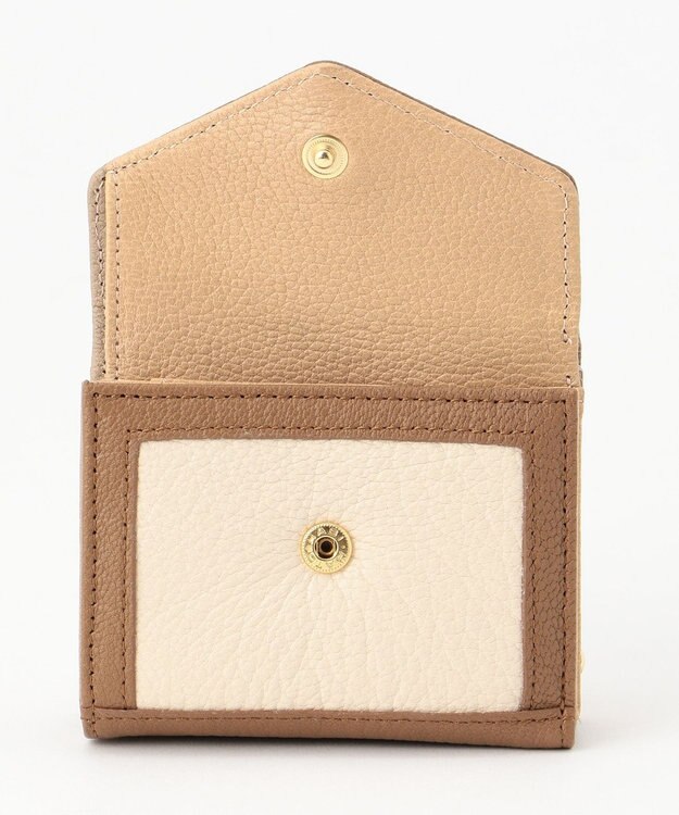 UNBILLION ペルケ perche トリミング配色外ガマミニウォレット ミックスオーク