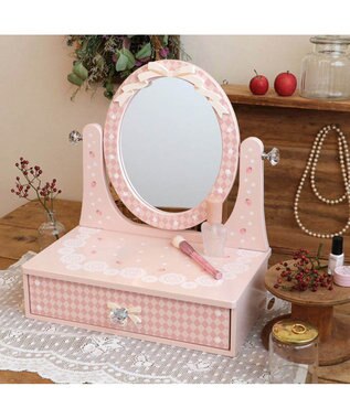 マザーガーデン 木製 メロウドレッサー ストロベリー ガーリー 野いちご 卓上 ミニドレッサー 鏡台 ミラー キッズ ジュニア 女の子 プレゼント 引き出し付き かわいい コンパクト ストロベリー 子供の日 Mother Garden ファッション通販 公式通販 オンワード