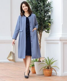 洗える 大人上品なノーカラーaラインコート Tiaclasse ファッション通販 公式通販 オンワード クローゼット