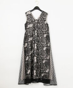 GRACE CONTINENTAL ローズembコンビドレス