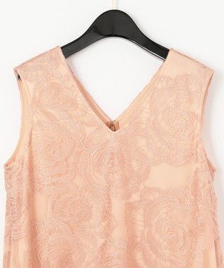 GRACE CONTINENTAL ローズembコンビドレス ピンク