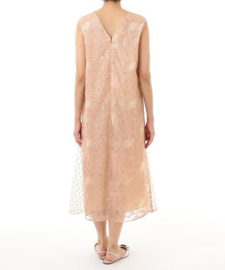 GRACE CONTINENTAL ローズembコンビドレス ピンク