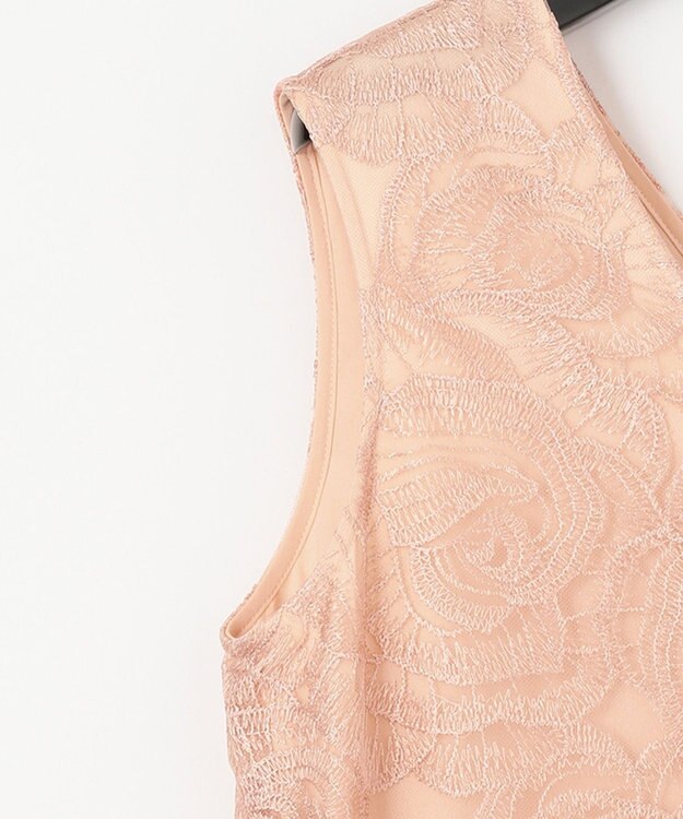 GRACE CONTINENTAL ローズembコンビドレス ピンク