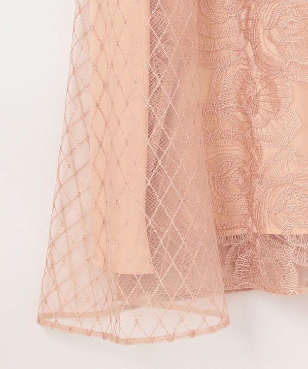 GRACE CONTINENTAL ローズembコンビドレス ピンク