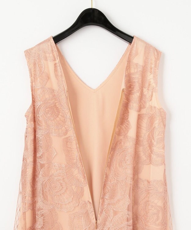 GRACE CONTINENTAL ローズembコンビドレス ピンク