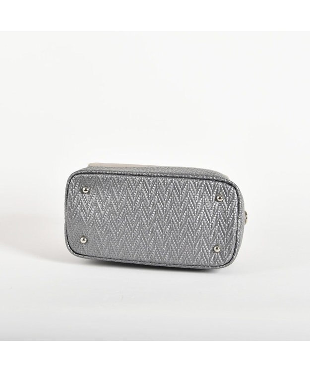 LA BAGAGERIE レザー×メッシュコンビ2Wayボストン グレー