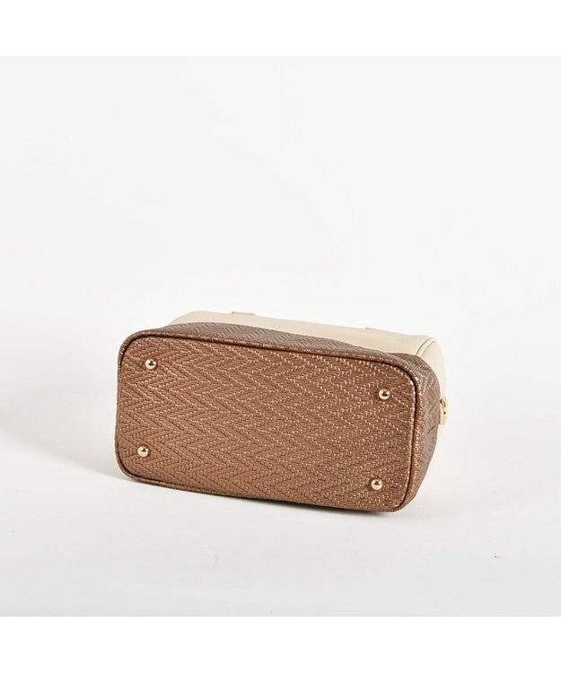 LA BAGAGERIE レザー×メッシュコンビ2Wayボストン ベージュ