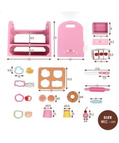 Mother garden マザーガーデン 木のおままごと  《いちごの焼き菓子セット》