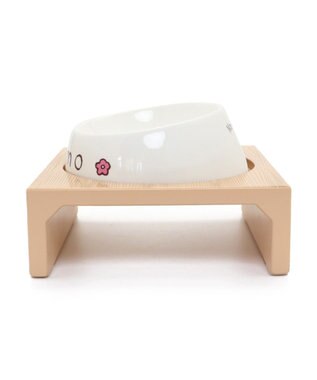 PET PARADISE 木製フードテーブル【小】（フードボウル別売り）S 茶系