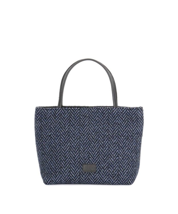 IBIZA ウール/牛革　ハンドポーチ 紺