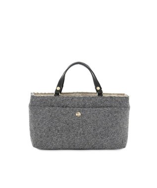 IBIZA ウール/牛革　バッグインバッグ　 グレー