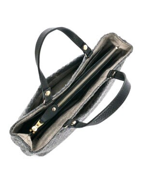 IBIZA ウール/牛革　バッグインバッグ　 濃茶