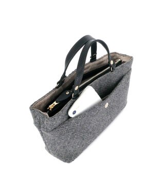 IBIZA ウール/牛革　バッグインバッグ　 濃茶