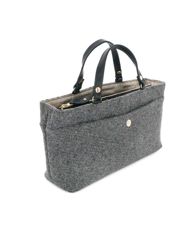 IBIZA ウール/牛革　バッグインバッグ　 濃茶