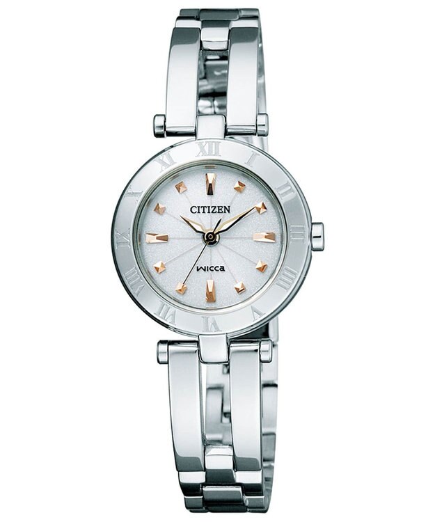 CITIZEN 【ロングセラー】大人気のハーフバングルモデル 上品な華やかさ ソーラーテック  秒針あり wicca　NA15-1572C ホワイト