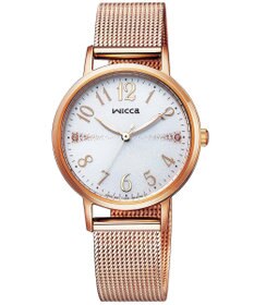 CITIZEN 【ソーラーテック】wicca メッシュベルト　KP5-166-13 少し大きめが可愛い30㎜サイズ。プレゼント 就活 学生 ビジネス シンプル