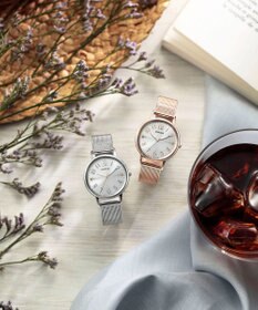 CITIZEN 【ソーラーテック】wicca メッシュベルト　KP5-166-13 少し大きめが可愛い30㎜サイズ。プレゼント 就活 学生 ビジネス シンプル