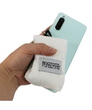 ROOTOTE 6757【洗濯可能：ミニサイズエコバッグ】/ ルーショッパーMID-Lifty-Lazy-A 05：ホワイト