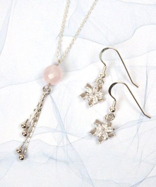 大人可愛いガラスアクセサリー シルバー925 ローズクォーツピアスセット Wythe Charm ファッション通販 公式通販 オンワード クローゼット