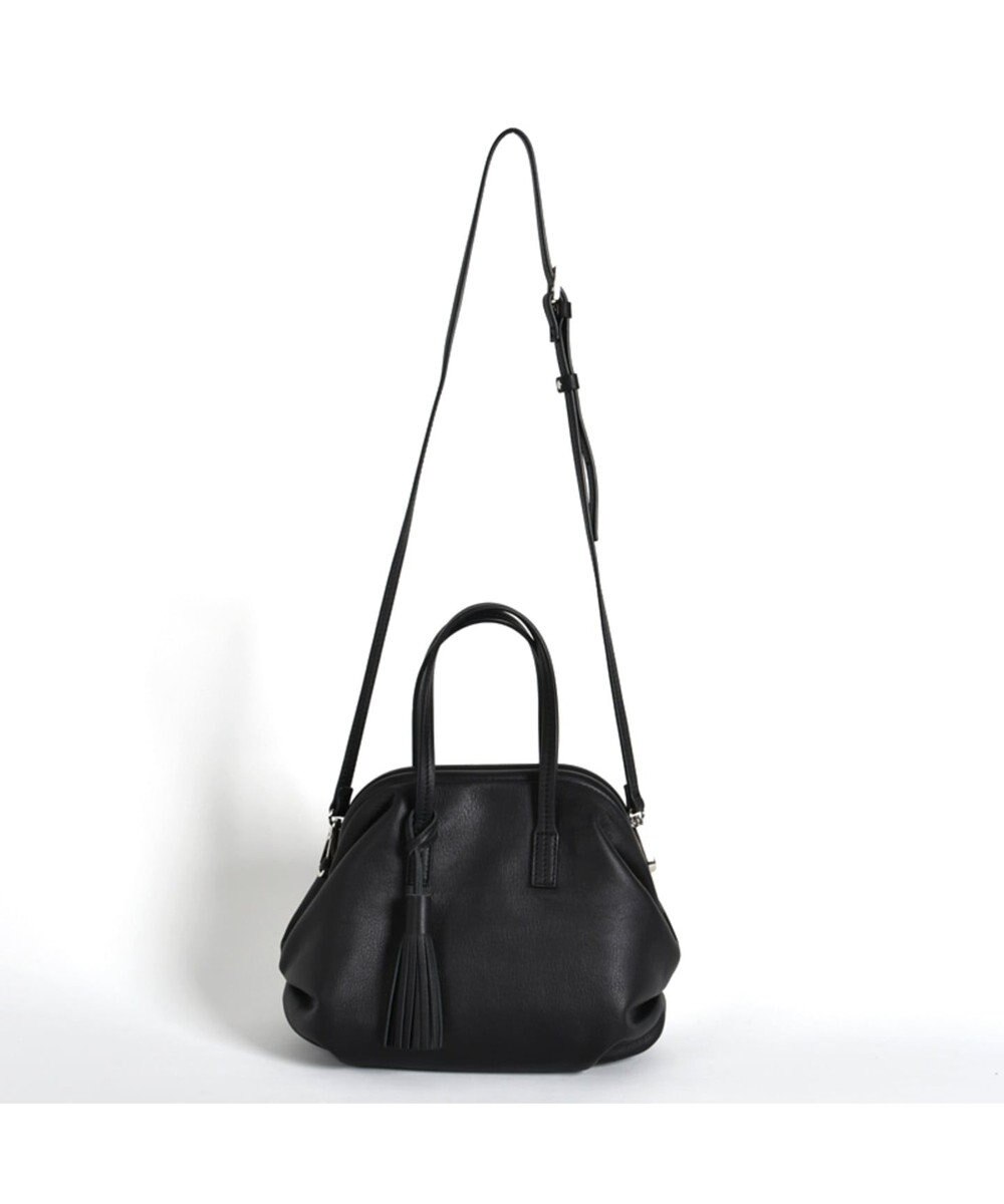 LA BAGAGERIE 【インスタグラマー・本郷智香子さんコラボ商品】フレームソフトレザーバッグ Sサイズ 